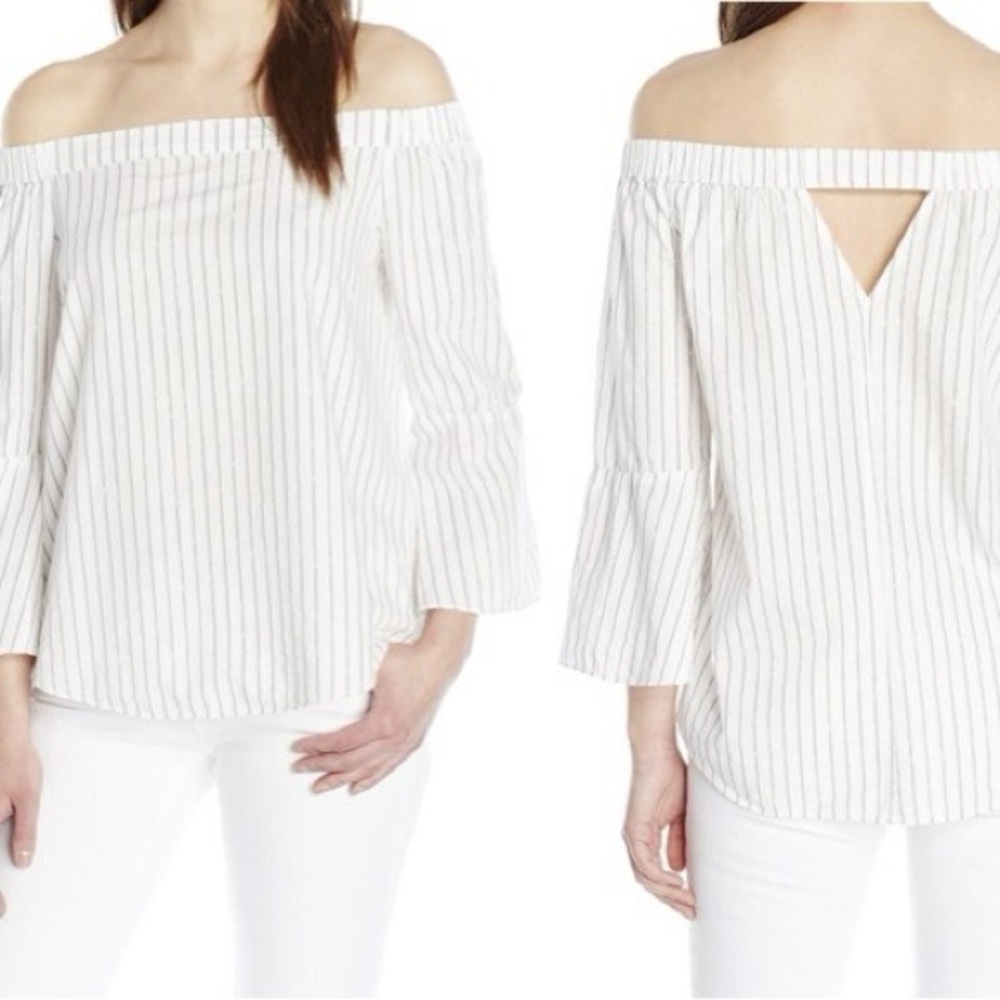 Calvin Klein Jeans Off-the-Shoulder Bell
Sleeve Top, NWT - Picture 2 of 10